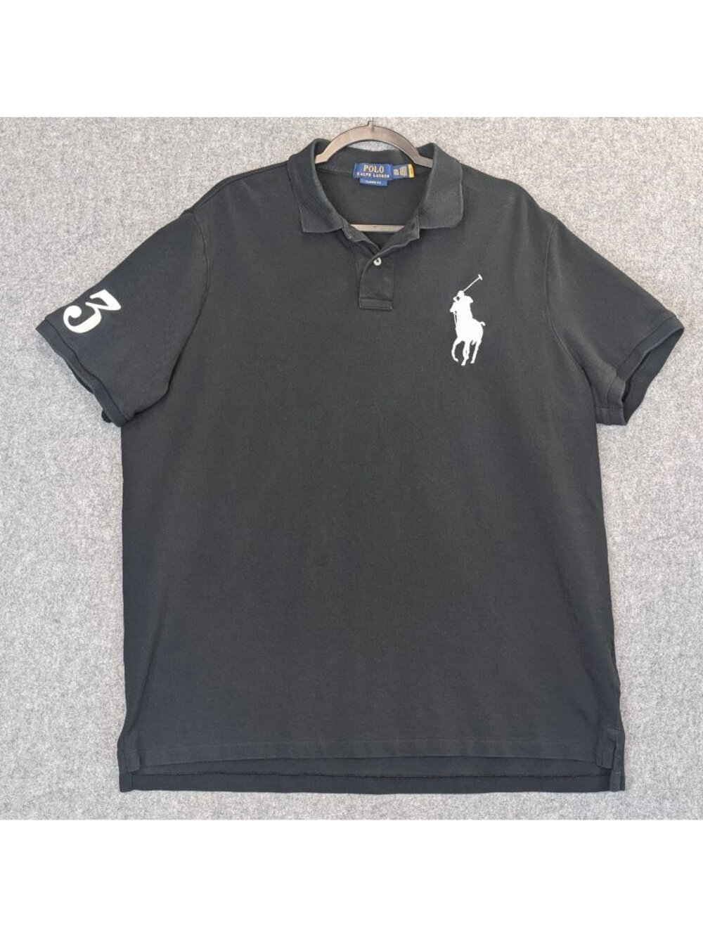 Polo Ralph Lauren Classic Fit Black Polo Shirt XXL Big Pony Logo #3